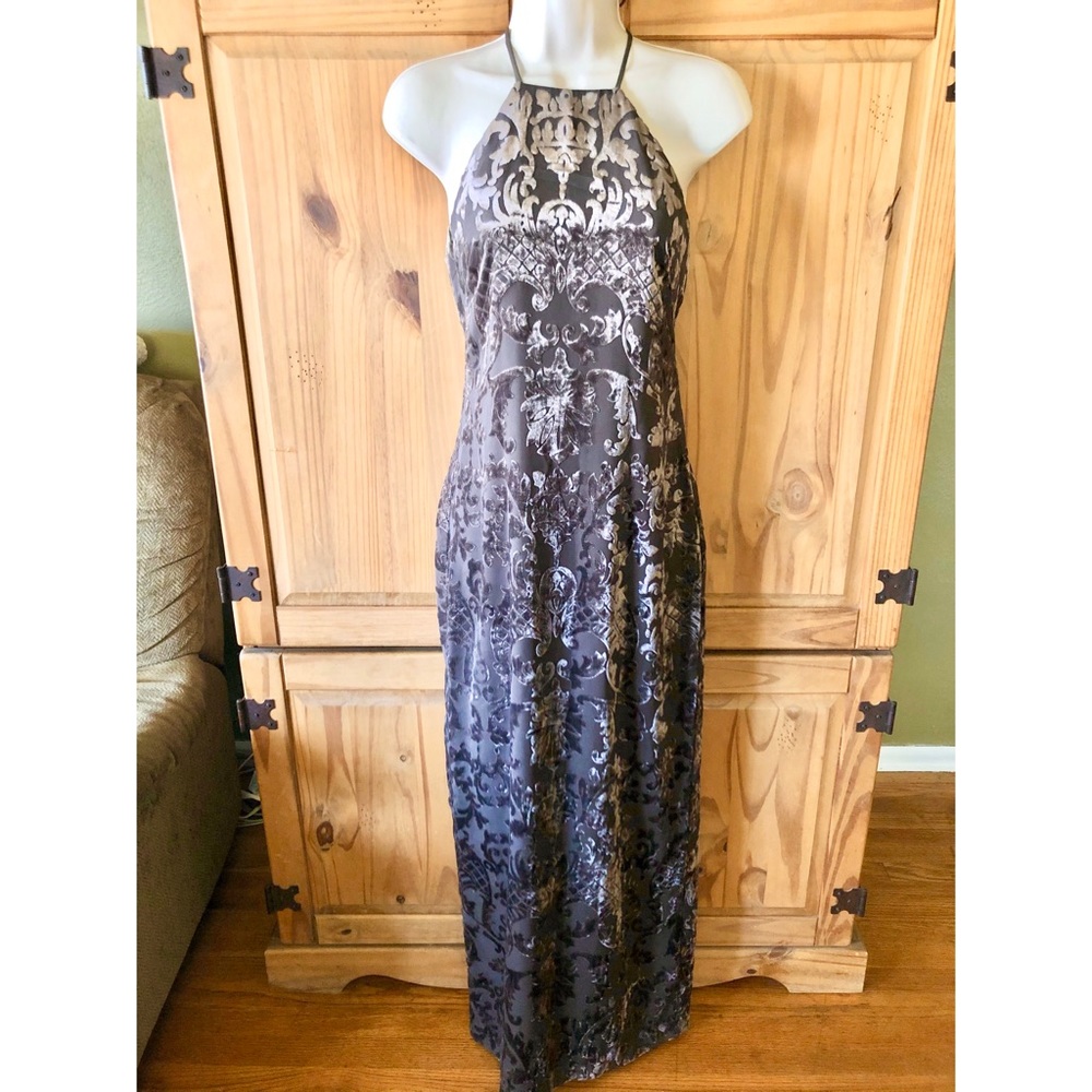 Laundry by shelli segal brown velvet flower dress